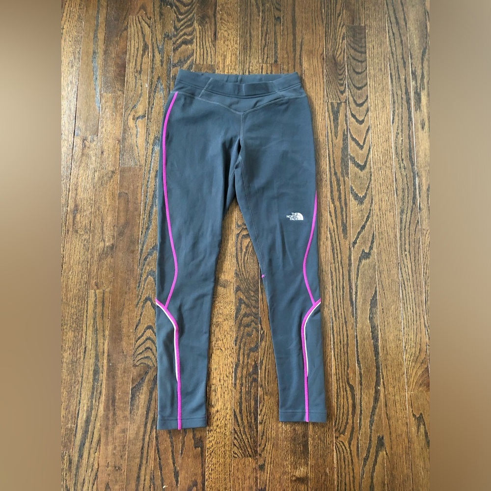 The North Face Women’s S Dark Gray Fleece-Lined Long Ankle Leggings w/Pockets - Picture 2 of 16